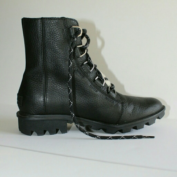 Sorel Shearling Tongue Waterproof Leather Boots - Picture 4 of 8